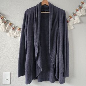 Barefoot Dreams Circle Cardigan Indigo Gray Open Front Cozychic Lite Cardigan M